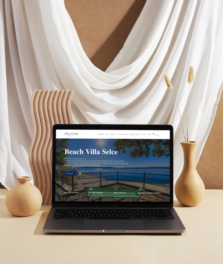 Web stranica luksuzne Beach Villa Selce - moderan web design