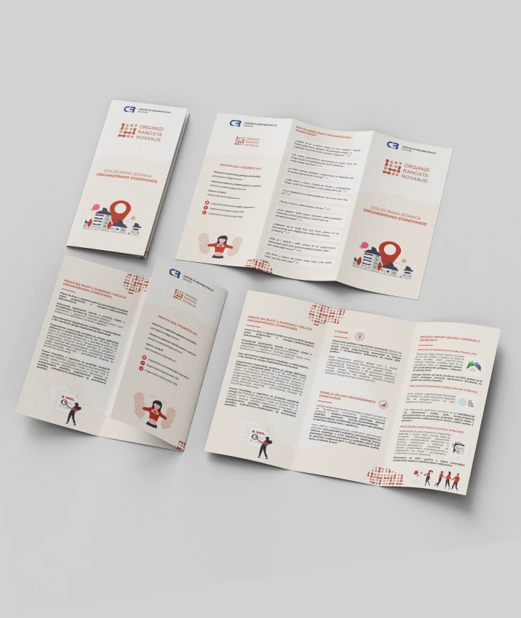 Trifold brošura Centra za rehabilitaciju Zagreb - print dizajn