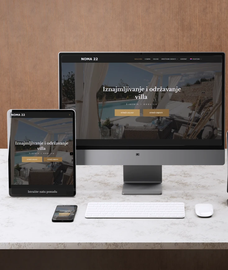 Web stranica turističke agencije Noma 22