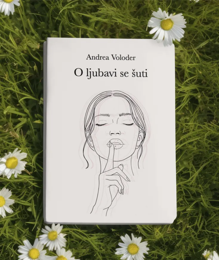 Dizajn naslovnice i grafičko uređenje zbirke poezije O ljubavi se šuti - Andrea Voloder