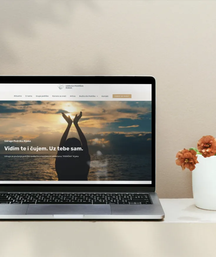 Web dizajn stranice Udruge Podrška Rijeka