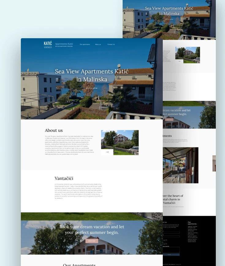 Web stranica za apartmane – Creativa Hub