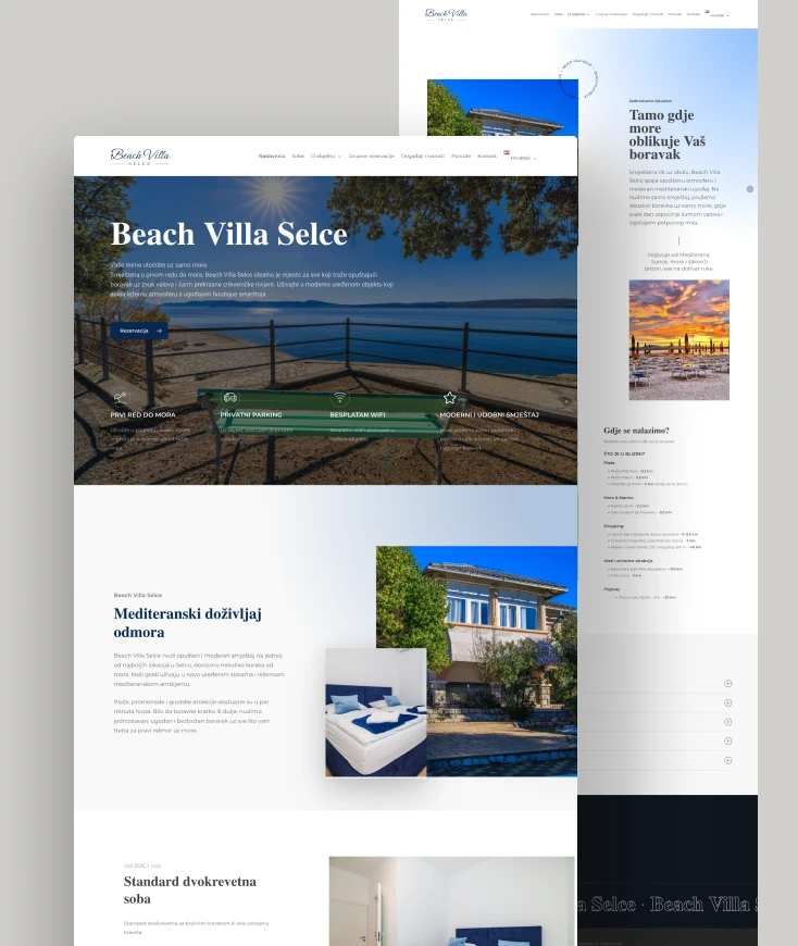 Web stranica za apartmane – Creativa Hub