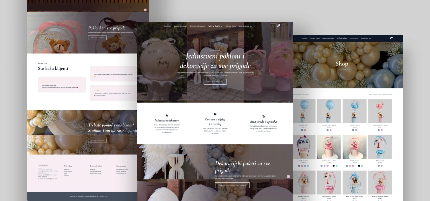 Izrada webshopa Creativa Hub Rijeka